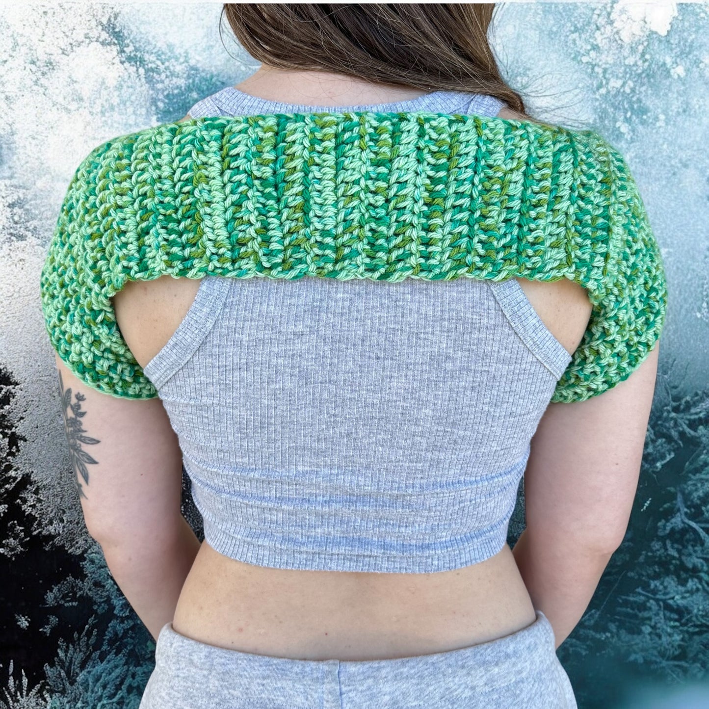 mint shortsleeve shrug