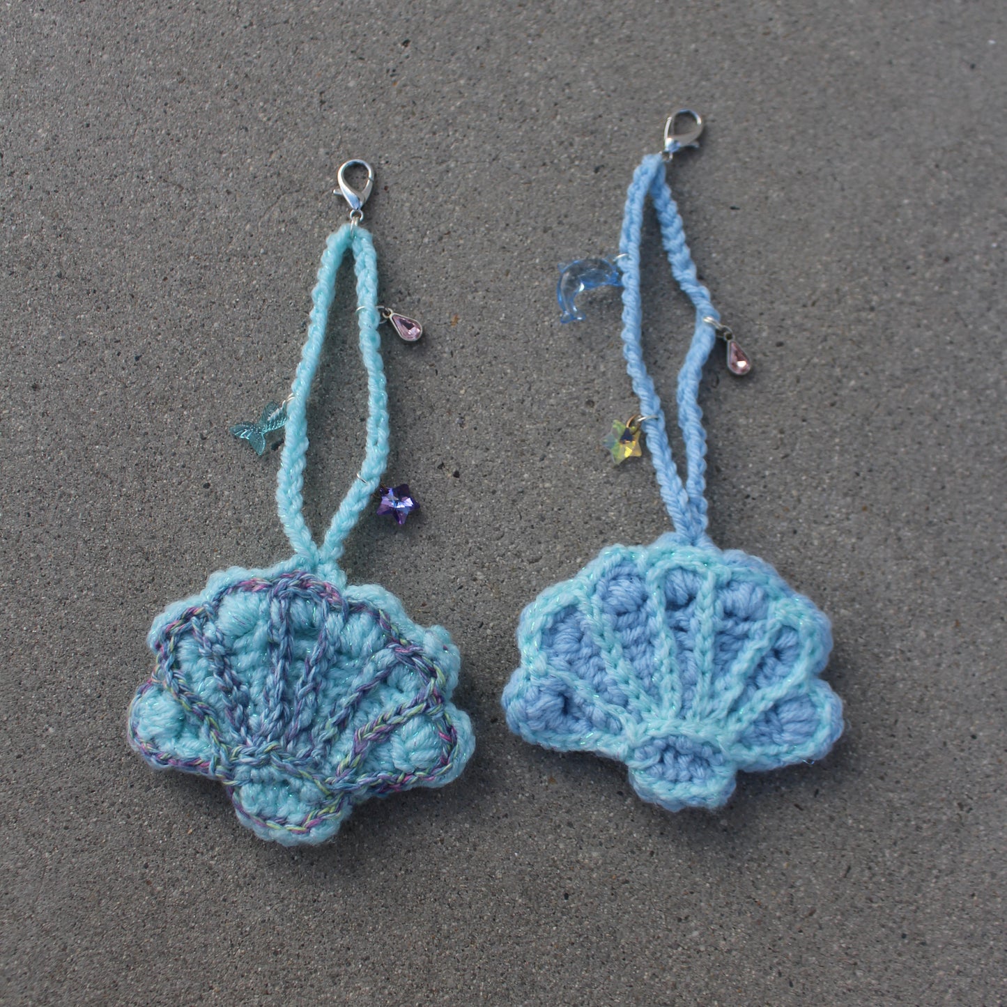 seashell bag charms