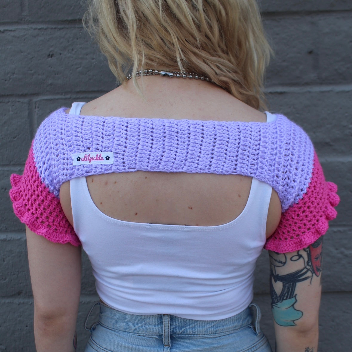 cotton candy shortsleeve shrug