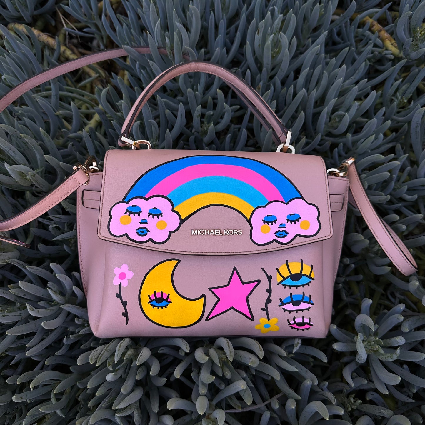 painted michael kors purse