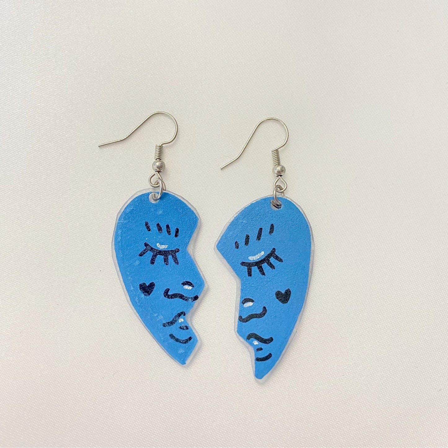 broken heart earrings