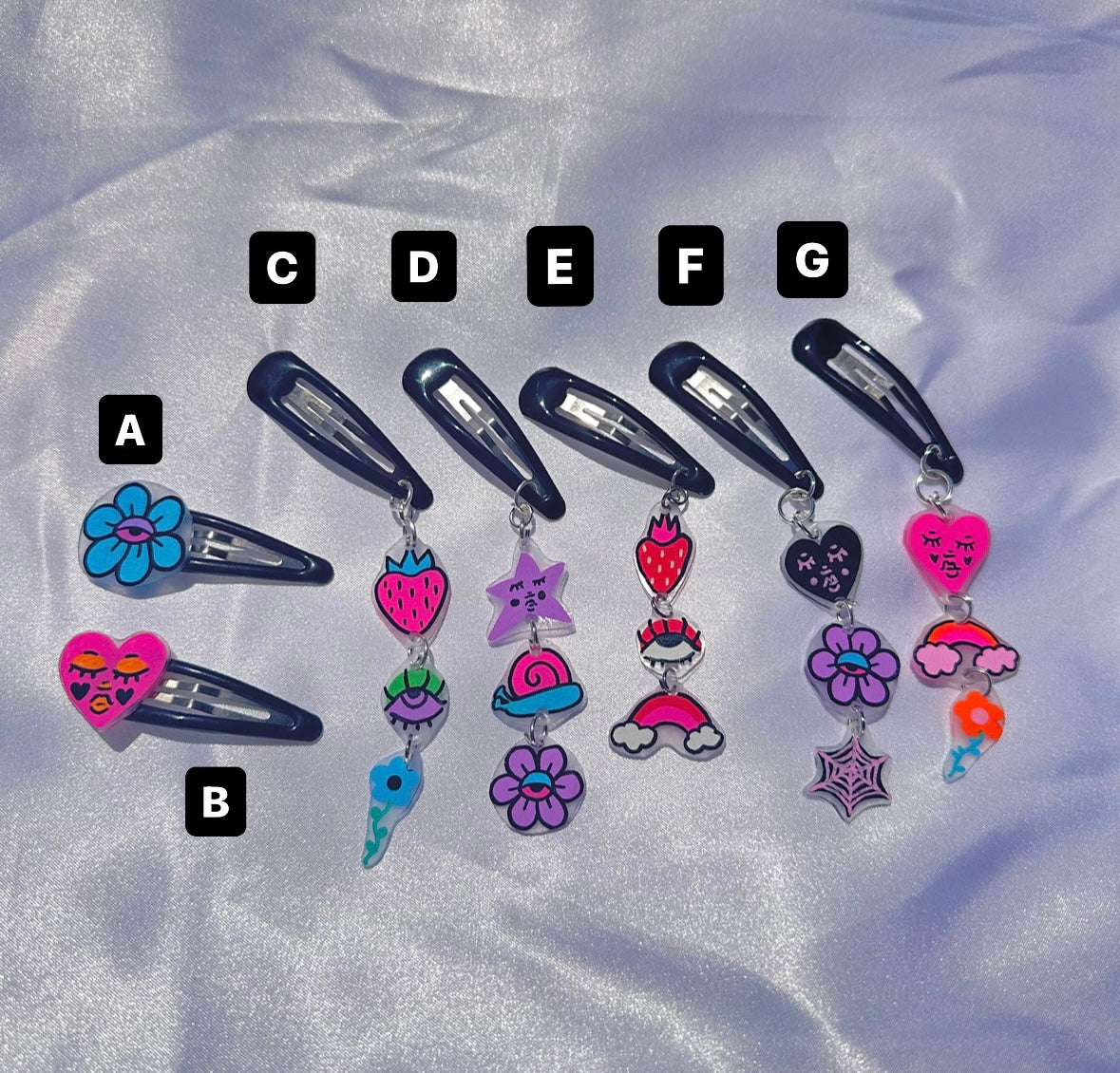 *new batch* hair charm clips