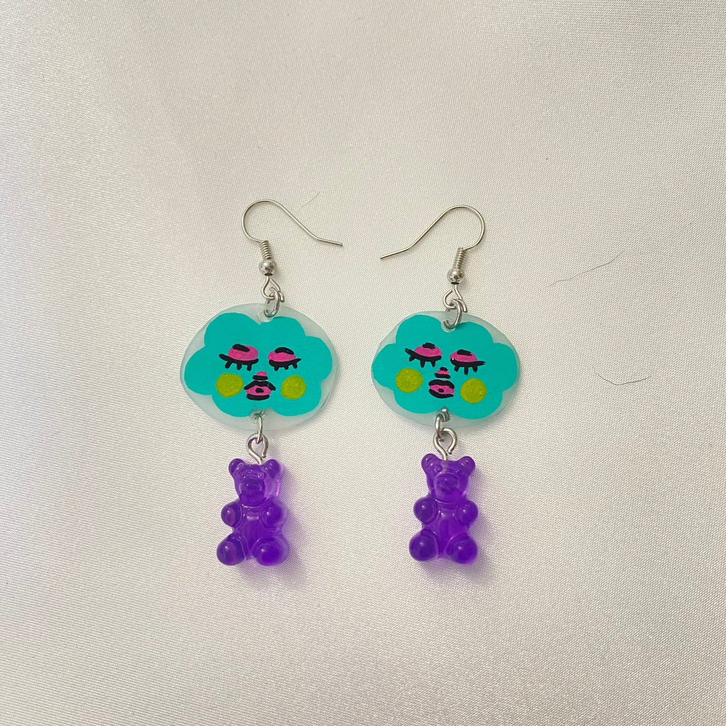 cloud gummy earrings