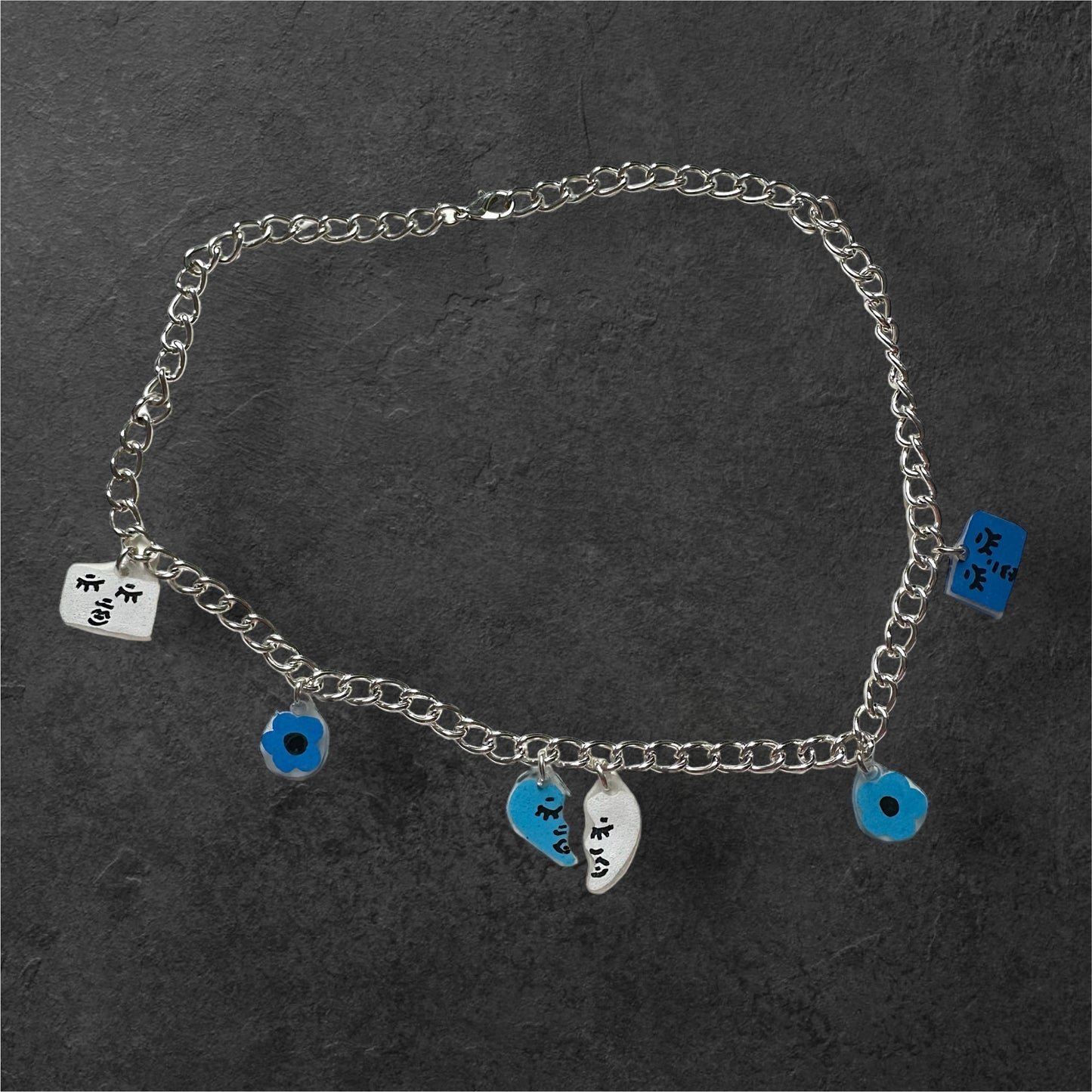 blue baby necklace