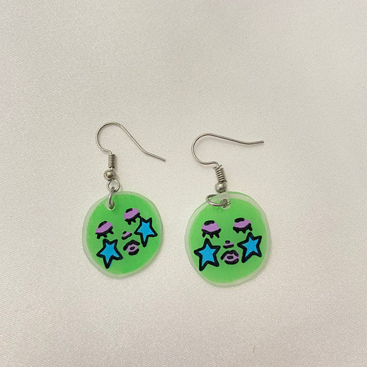 green cutie earrings