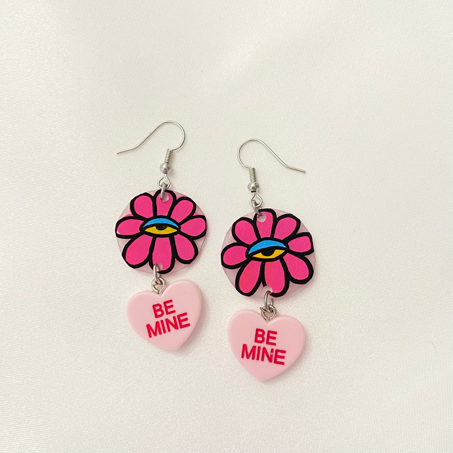 flower valentine earrings