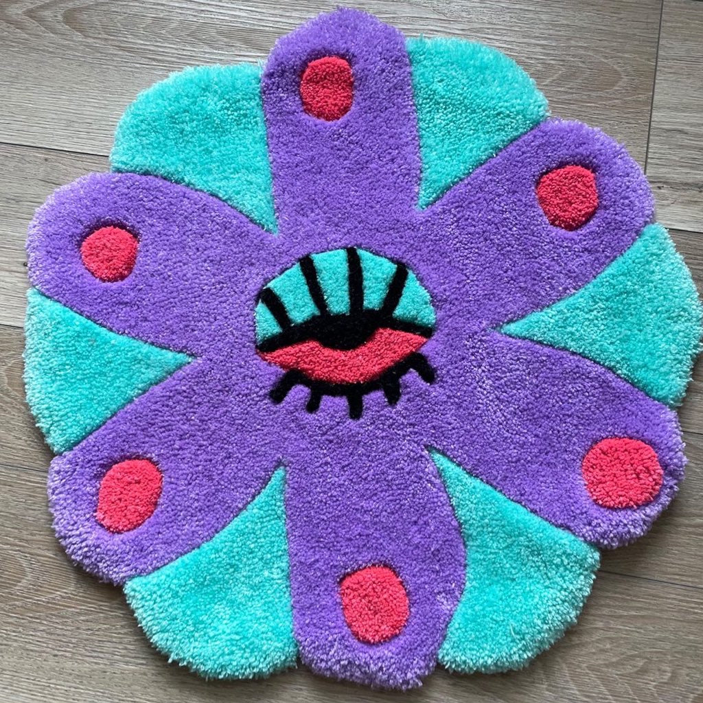 eye flower alilpickle x floorfetish collab rug