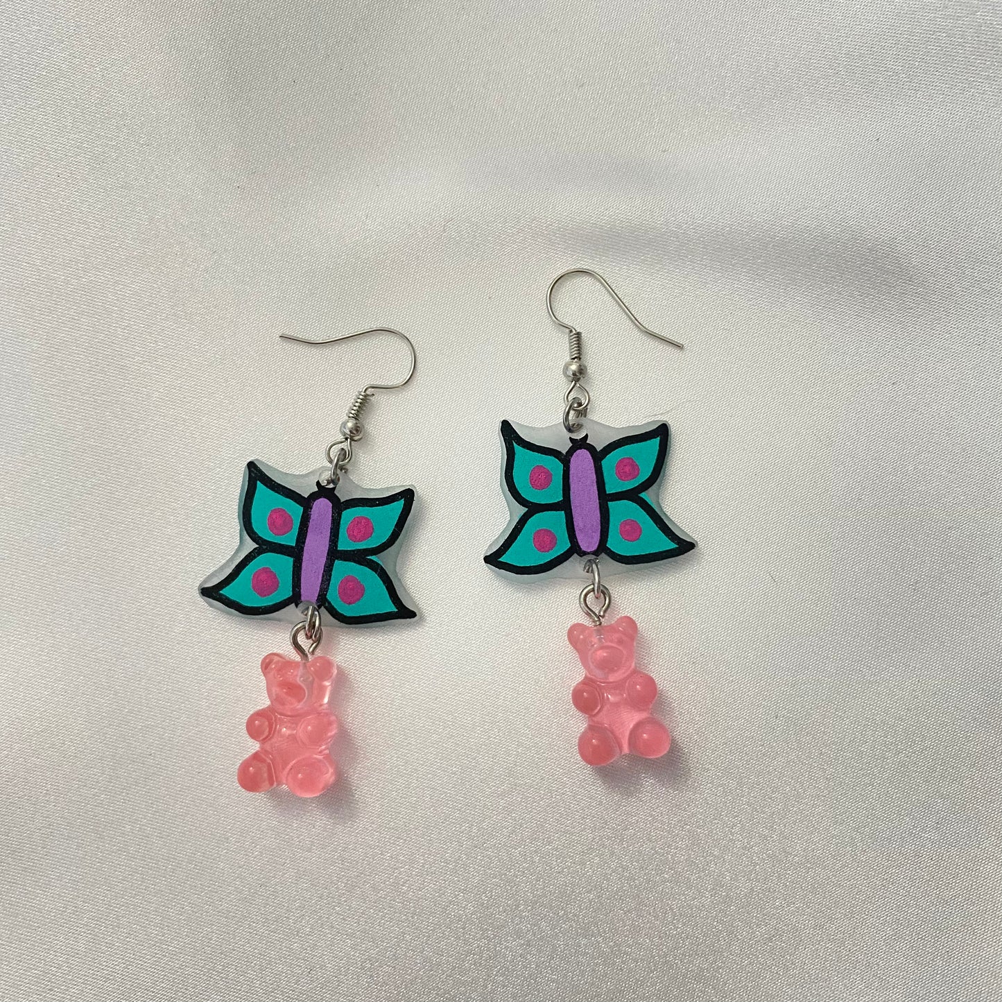 butterfly gummy earrings