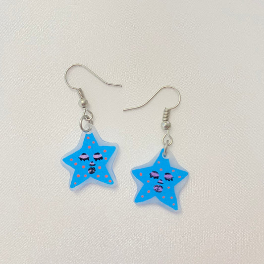blue star cutie earrings