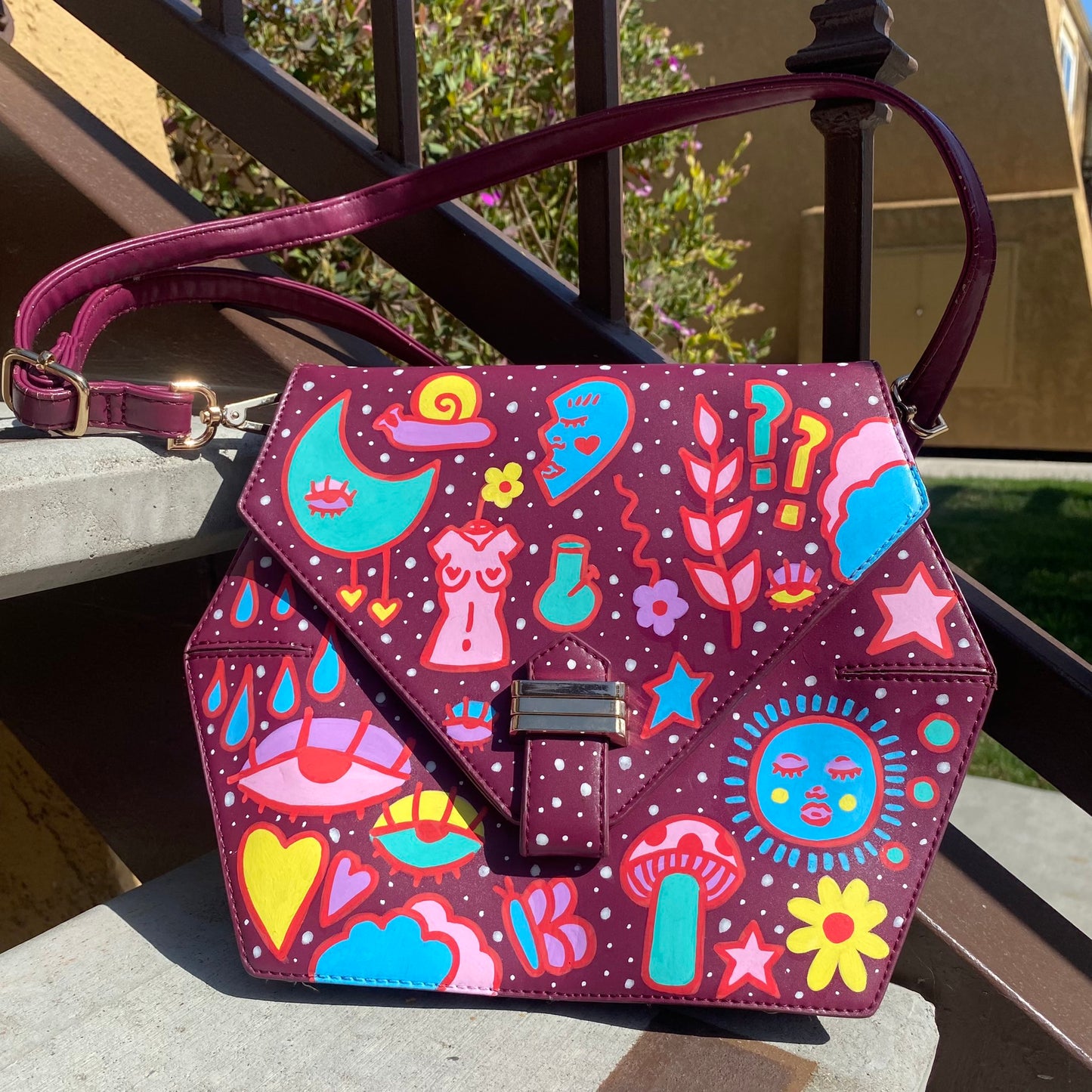 rosie painted purse
